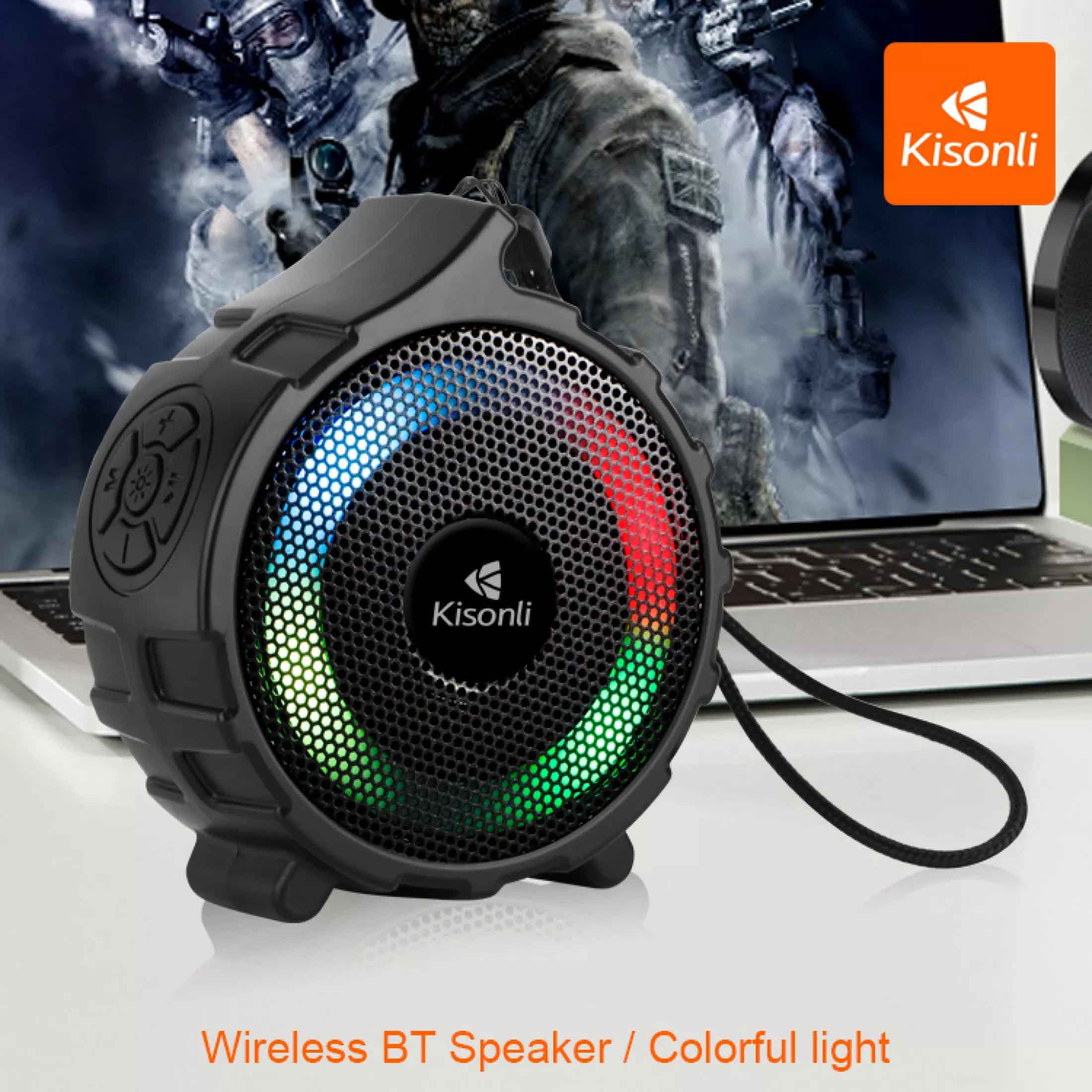 Kisonli S11 Bluetooth Speaker White RGB Light - Jhoori